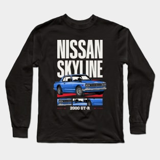 Skyline 2000 GTR Retro Car Long Sleeve T-Shirt